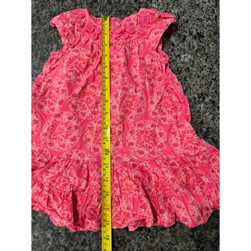 Calypso St Barth for Target Pink Medallion Ruffle Dress 2T Rosette Detail Cotton - Picture 6 of 7